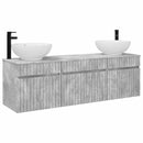 vidaXL Fürdőszobai Szekrény Szett 3 db Betonszürke 49 x 44,5 x 66,5 cm