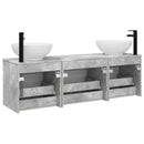 vidaXL Fürdőszobai Szekrény Szett 3 db Betonszürke 49 x 44,5 x 66,5 cm