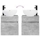 vidaXL Fürdőszobai Szekrény Szett 3 db Betonszürke 49 x 44,5 x 66,5 cm