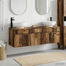 vidaXL Fürdőszobai Szekrény Szett 3 db Antik Fa 49 x 44,5 x 66,5 cm