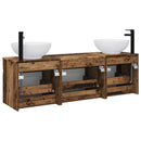 vidaXL Fürdőszobai Szekrény Szett 3 db Antik Fa 49 x 44,5 x 66,5 cm