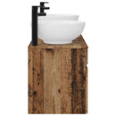 vidaXL Fürdőszobai Szekrény Szett 3 db Antik Fa 49 x 44,5 x 66,5 cm