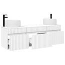 vidaXL Fürdőszobai Szekrény Szett 3 db Fehér 49 x 44,5 x 66 cm
