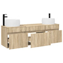 vidaXL Fürdőszobai Szekrény Szett 3 db Sonoma Tölgy 49 x 44,5 x 66 cm