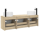 vidaXL Fürdőszobai Szekrény Szett 3 db Sonoma Tölgy 49 x 44,5 x 66 cm