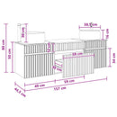 vidaXL Fürdőszobai Szekrény Szett 3 db Sonoma Tölgy 49 x 44,5 x 66 cm