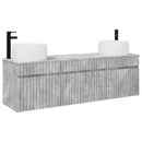 vidaXL Fürdőszobai Szekrény Szett 3 db Betonszürke 49 x 44,5 x 66 cm