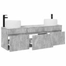 vidaXL Fürdőszobai Szekrény Szett 3 db Betonszürke 49 x 44,5 x 66 cm
