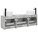 vidaXL Fürdőszobai Szekrény Szett 3 db Betonszürke 49 x 44,5 x 66 cm
