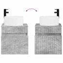 vidaXL Fürdőszobai Szekrény Szett 3 db Betonszürke 49 x 44,5 x 66 cm