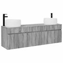 vidaXL Fürdőszobai Szekrény Szett 3 db Szürke Sonoma 49 x 44,5 x 66 cm