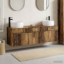 vidaXL Fürdőszobai Szekrény Szett 3 db Antik Fa 49 x 44,5 x 66 cm