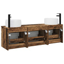 vidaXL Fürdőszobai Szekrény Szett 3 db Antik Fa 49 x 44,5 x 66 cm