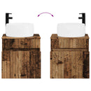 vidaXL Fürdőszobai Szekrény Szett 3 db Antik Fa 49 x 44,5 x 66 cm