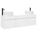 vidaXL Fürdőszobai Szekrény Szett 3 db Fehér 49 x 44,5 x 65,5 cm