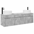 vidaXL Fürdőszobai Szekrény Szett 3 db Betonszürke 49 x 44,5 x 65,5 cm