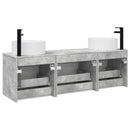 vidaXL Fürdőszobai Szekrény Szett 3 db Betonszürke 49 x 44,5 x 65,5 cm