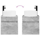 vidaXL Fürdőszobai Szekrény Szett 3 db Betonszürke 49 x 44,5 x 65,5 cm