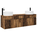 vidaXL Fürdőszobai Szekrény Szett 3 db Antik Fa 49 x 44,5 x 65,5 cm
