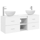vidaXL Fürdőszobai Szekrény Szett 3 db Fehér 49,5 x 35 x 63 cm