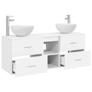 vidaXL Fürdőszobai Szekrény Szett 3 db Fehér 49,5 x 35 x 63 cm