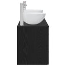 vidaXL Fürdőszobai Szekrény Szett 3 db Fekete Tölgy 49,5 x 35 x 63 cm