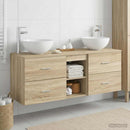 vidaXL Fürdőszobai Szekrény Szett 3 db Sonoma Tölgy 49,5 x 35 x 63 cm