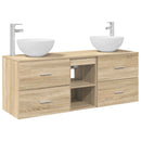 vidaXL Fürdőszobai Szekrény Szett 3 db Sonoma Tölgy 49,5 x 35 x 63 cm