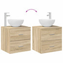 vidaXL Fürdőszobai Szekrény Szett 3 db Sonoma Tölgy 49,5 x 35 x 63 cm