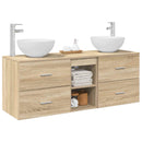 vidaXL Fürdőszobai Szekrény Szett 3 db Sonoma Tölgy 49,5 x 35 x 63 cm