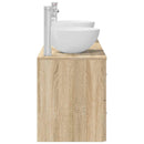 vidaXL Fürdőszobai Szekrény Szett 3 db Sonoma Tölgy 49,5 x 35 x 63 cm