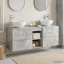vidaXL Fürdőszobai Szekrény Szett 3 db Betonszürke 49,5 x 35 x 63 cm