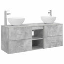 vidaXL Fürdőszobai Szekrény Szett 3 db Betonszürke 49,5 x 35 x 63 cm