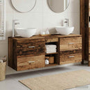 vidaXL Fürdőszobai Szekrény Szett 3 db Antik Fa 49,5 x 35 x 63 cm
