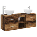 vidaXL Fürdőszobai Szekrény Szett 3 db Antik Fa 49,5 x 35 x 63 cm