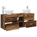 vidaXL Fürdőszobai Szekrény Szett 3 db Antik Fa 49,5 x 35 x 63 cm