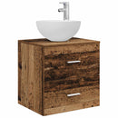 vidaXL Fürdőszobai Szekrény Szett 3 db Antik Fa 49,5 x 35 x 63 cm