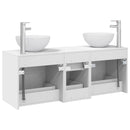 vidaXL Fürdőszobai Szekrény Szett 3 db Fehér 49,5 x 35 x 63 cm
