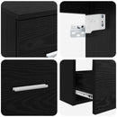vidaXL Fürdőszobai Szekrény Szett 3 db Fekete Tölgy 49,5 x 35 x 63 cm