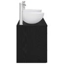 vidaXL Fürdőszobai Szekrény Szett 3 db Fekete Tölgy 49,5 x 35 x 63 cm