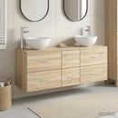 vidaXL Fürdőszobai Szekrény Szett 3 db Sonoma Tölgy 49,5 x 35 x 63 cm