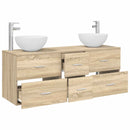 vidaXL Fürdőszobai Szekrény Szett 3 db Sonoma Tölgy 49,5 x 35 x 63 cm