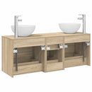 vidaXL Fürdőszobai Szekrény Szett 3 db Sonoma Tölgy 49,5 x 35 x 63 cm