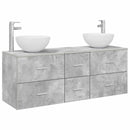 vidaXL Fürdőszobai Szekrény Szett 3 db Betonszürke 49,5 x 35 x 63 cm