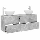 vidaXL Fürdőszobai Szekrény Szett 3 db Betonszürke 49,5 x 35 x 63 cm