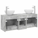 vidaXL Fürdőszobai Szekrény Szett 3 db Betonszürke 49,5 x 35 x 63 cm