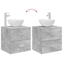 vidaXL Fürdőszobai Szekrény Szett 3 db Betonszürke 49,5 x 35 x 63 cm