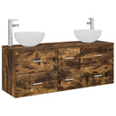 vidaXL Fürdőszobai Szekrény Szett 3 db Füstös Tölgy 49,5 x 35 x 63 cm