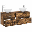 vidaXL Fürdőszobai Szekrény Szett 3 db Füstös Tölgy 49,5 x 35 x 63 cm