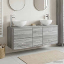vidaXL Fürdőszobai Szekrény Szett 3 db Szürke Sonoma 49,5 x 35 x 63 cm